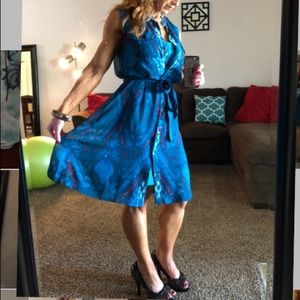 DKNYC sleeveless Chiffon  shirt dress